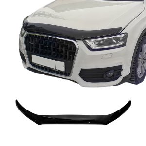 Audi Q3 Hood Deflector - Omac - Acrylic 1 Pc - Black - '13-'18